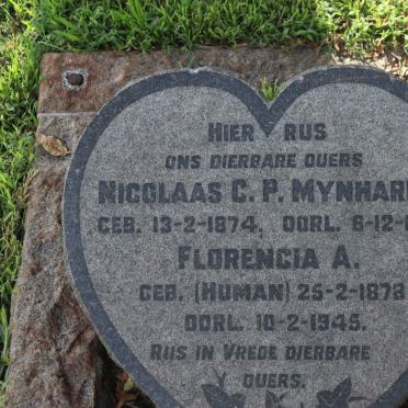 MYNHARDT Nicolaas C.P. 1874-1931 &amp; Florencia A. HUMAN 1878-1945