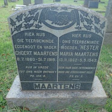 MAARTENS Choert 1860-1918 &amp; Hester Maria 1862-1943