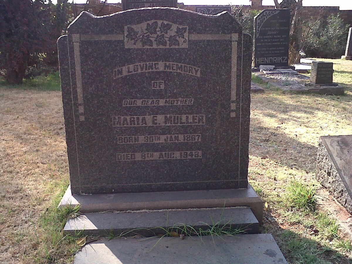 MULLER Maria E. 1867-1948