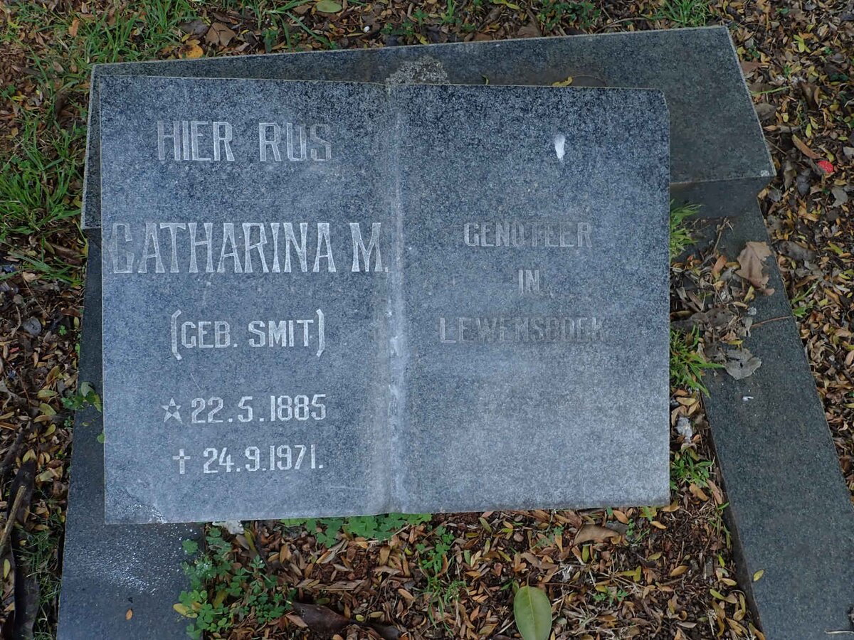 MARITZ Catharina M. nee SMIT 1885-1971