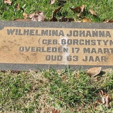 MULDER Wilhelmina Johanna nee BORCHSTYN -1929