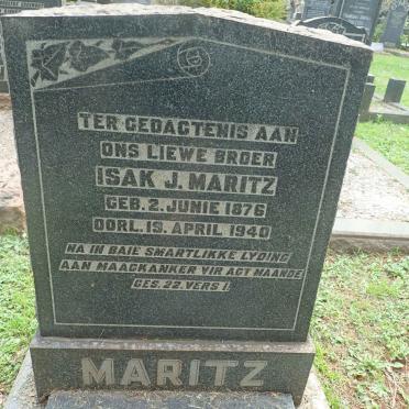 MARITZ Isak J. 1876-1940