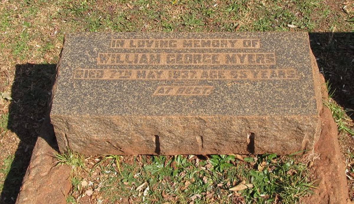 MYERS William George -1937