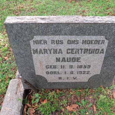 NAUDE Maryna Gertruida 1859-1922