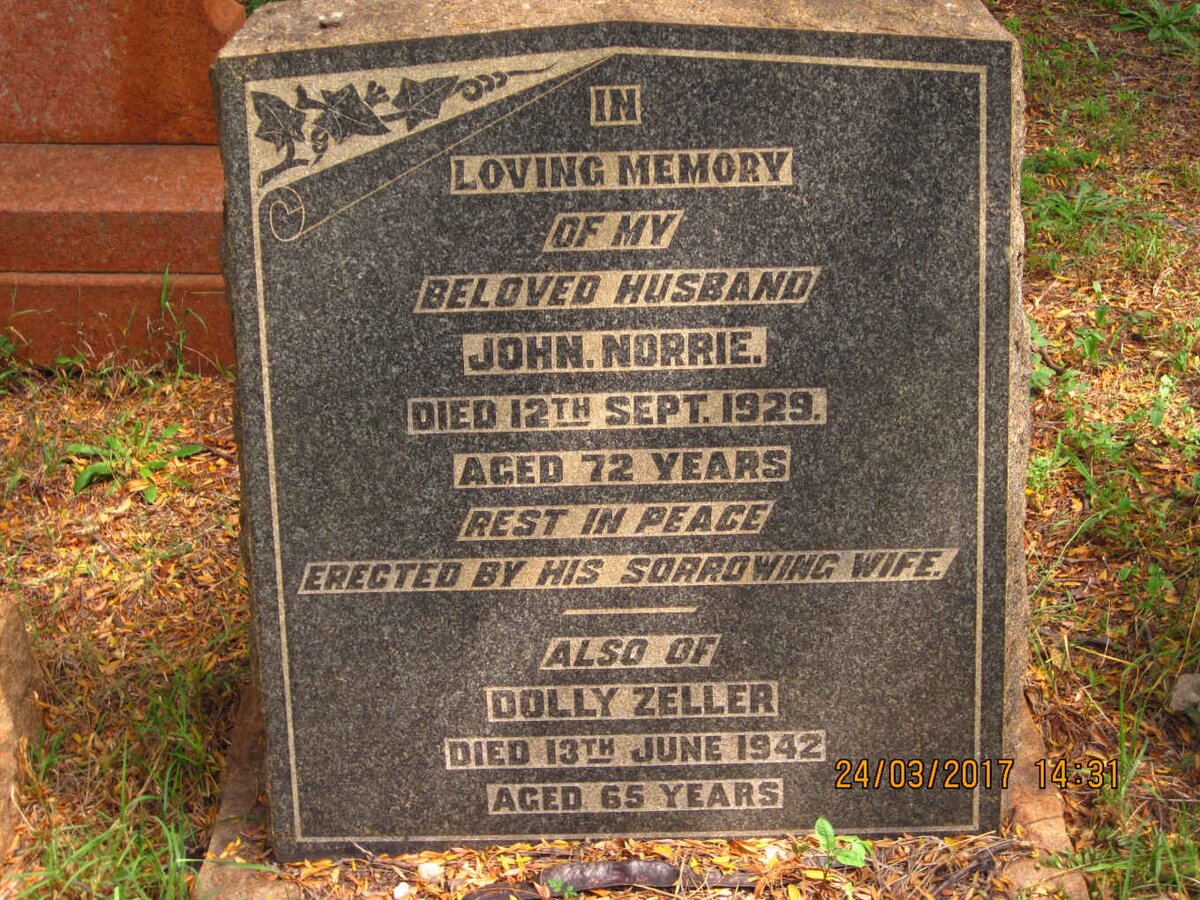 NORRIE John -1929 :: ZELLER Dolly -1942