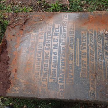 NEL Johanna M.C nee MATTHYZER 1872-1925