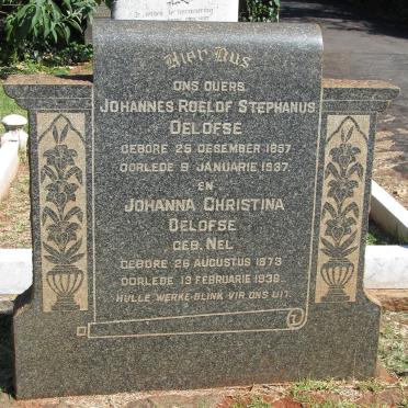 OELOFSE Johannes Roelof Stephanus 1857-1937 &amp; Johanna Christina NEL 1873-1938