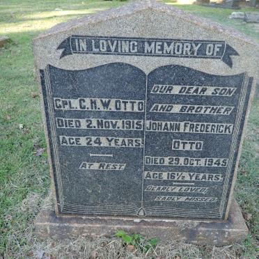 OTTO C.H.W. -1915 :: OTTO Johann Frederick -1945