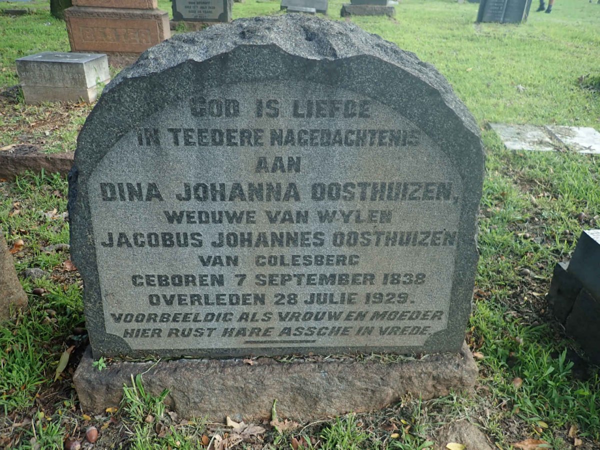 OOSTHUIZEN Dina Johanna 1838-1929