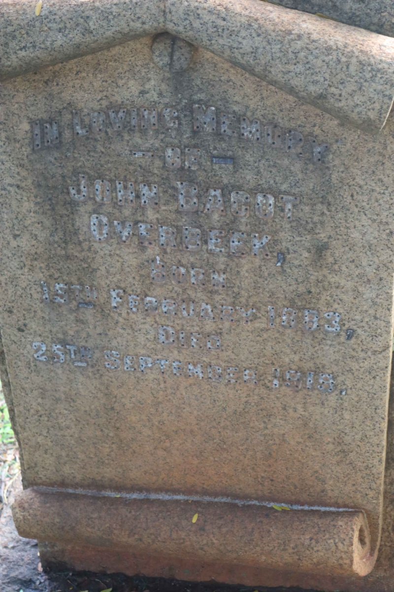 OVERBEEK John Bagot 1883-1919