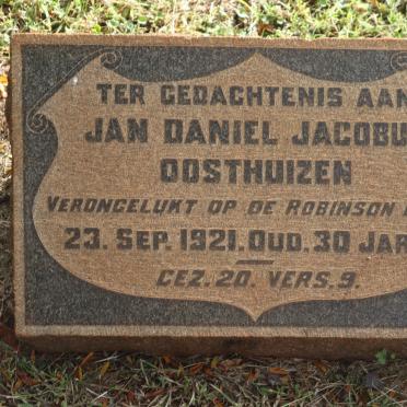 OOSTHUIZEN Jan Daniel Jacobus -1921