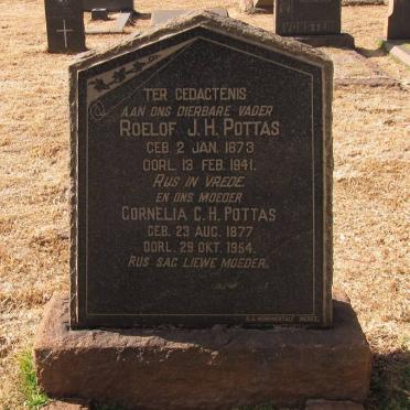 POTTAS Roelof J.H. 1873-1941 &amp; Cornelia C.H. 1877-1954