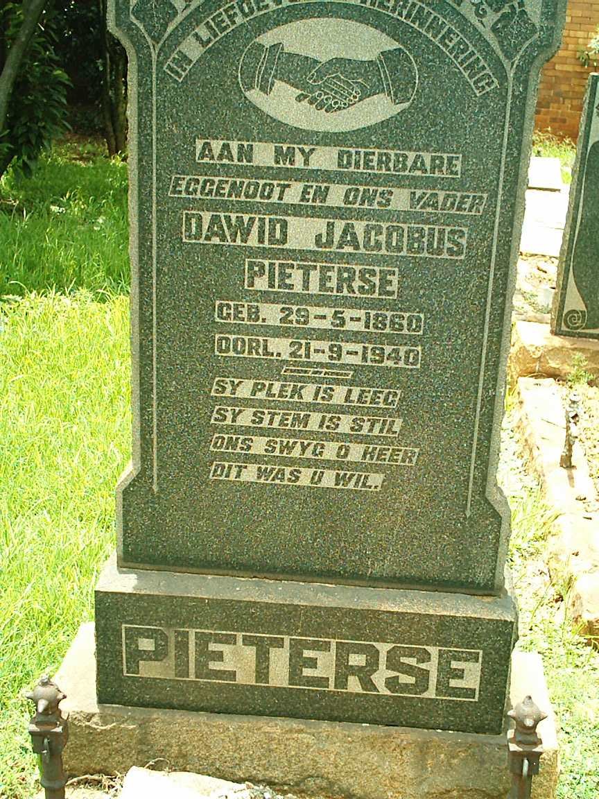 PIETERSE Dawid Jacobus 1860-1940