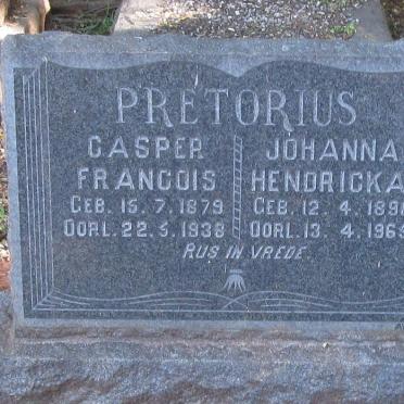 PRETORIUS Casper Francois 1879-1938 &amp; Johanna Hendricka 1890-1965