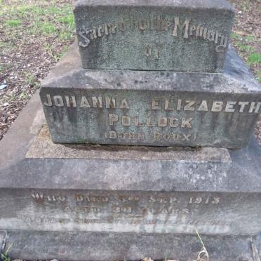 POLLOCK Johanna Elizabeth nee ROUX -1913