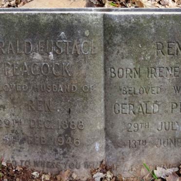 PEACOCK Gerald Eustace 1888-1946 &amp; Irene BOWDER 1892-1978