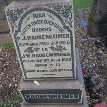 RAUBENHEIMER P.J. -1926 &amp; J.W. -1925