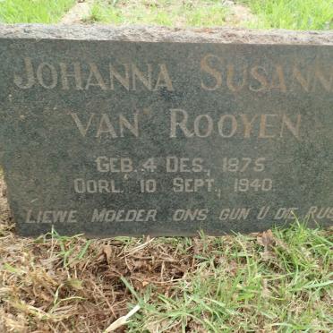 ROOYEN Johanna Susanna, van 1875-1940