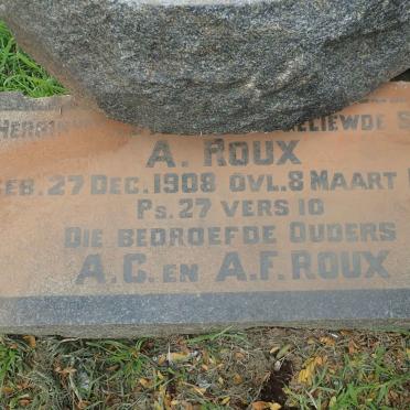 ROUX A. 1908-1927