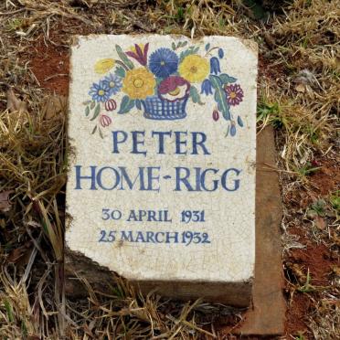 RIGG Peter, HOME 1931-1932