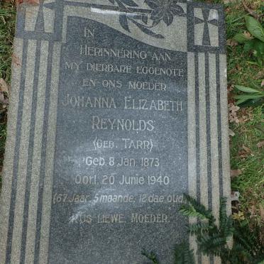 REYNOLDS Johanna Elizabeth nee TARR 1873-1940