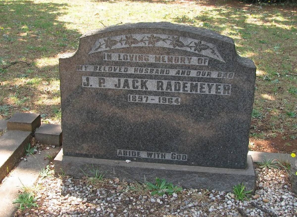 RADEMEYER J.P. Jack 1897-1964