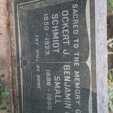 SCHMIDT Ockert J 1850-1923 :: SMALL Benjamin H. 1886-1950