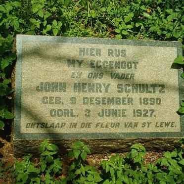 SCHULTZ John Henry 1890-1927