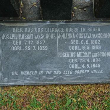 SCHOOR Joseph Murray, van 1857-1939 &amp; Johanna Gustava 1862-1939