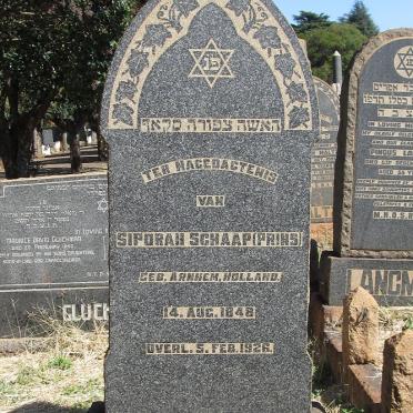 SCHAAP Siporah 1848-1926