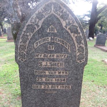 SHER S.J. nee VAN WYK 1894-1920