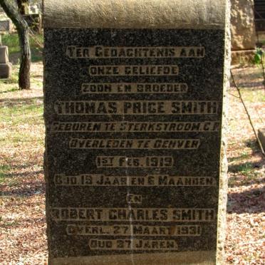 SMITH Thomas Price -1919 :: SMITH Robert Charles -1931