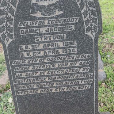 STRYDOM Daniel Jacobus 1891-1930