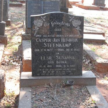 STEENKAMP Casper Jan Hendrik 1877-1930 &amp; Elsie Susanna BOTHA 1881-1969