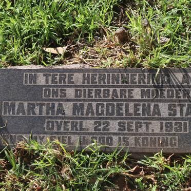 STANDER Martha Magdelena -1931