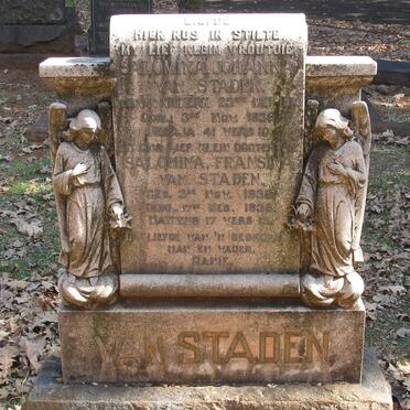 STADEN Salomina Johanna, van nee VAN NIEKERK 1913-1938 :: VAN STADEN Salomina Fransina 1938-1938