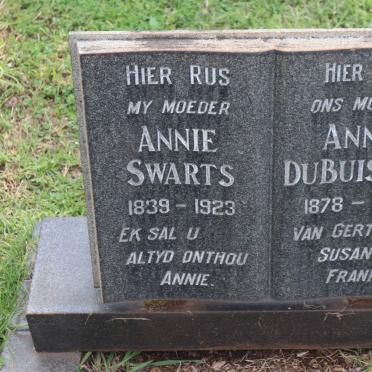 SWARTS Annie 1839-1923 :: DU BUISSON Annie 1878-1975