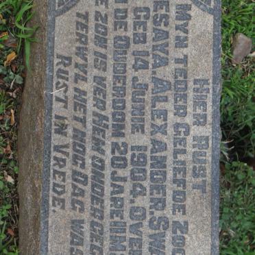 SWARTZ Jesaya Alexander 1904-