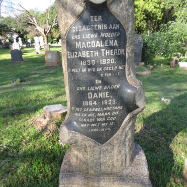 THERON Magdalena Elizabeth 1830-1920 :: THERON Danie 1864-1933