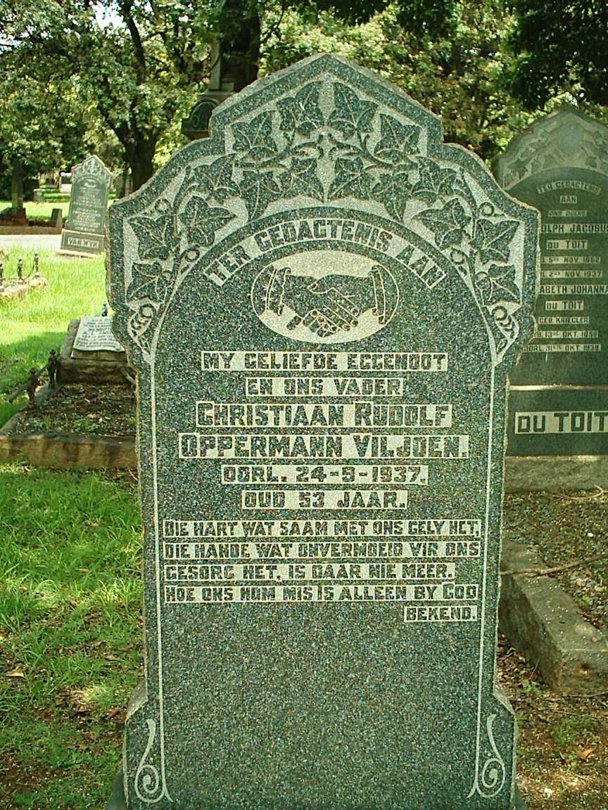VILJOEN Christiaan Rudolph Oppermann 1884-1937
