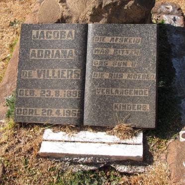 VILLIERS Jacoba Adriana, de 1888-1962