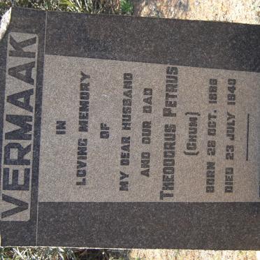 VERMAAK Theodorus Petrus 1886-1940