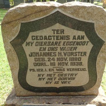 VORSTER Johannes H. 1880-1938