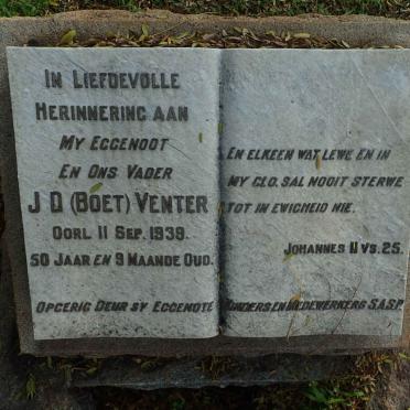 VENTER J.D. -1939