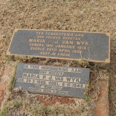 WYK Maria P.J., van 1888-1948 :: VAN WYK Maria P.J. 1915-193?