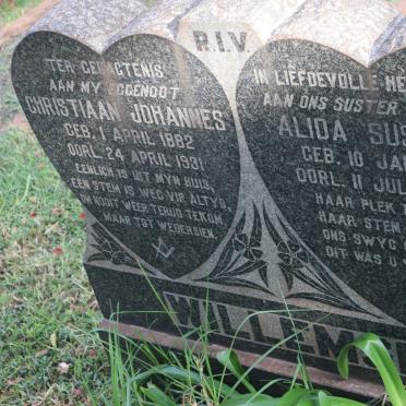 WILLEMSE Christiaan Johannes 1882-1931 &amp; Alida Susanna 1891-1956