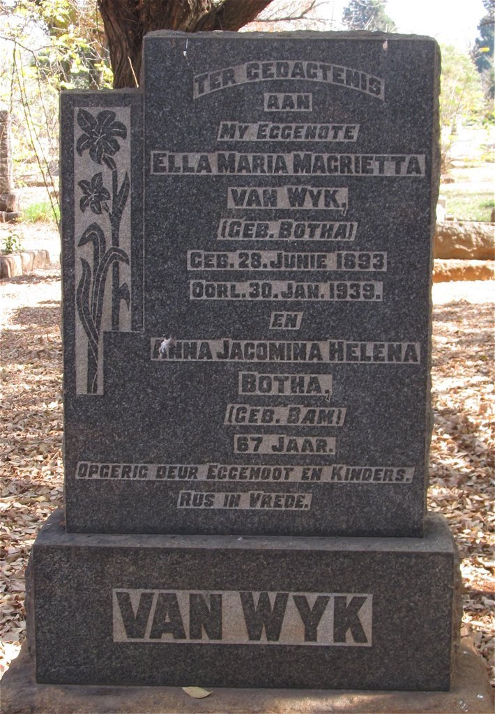 WYK, van :: BOTHA :: BAM