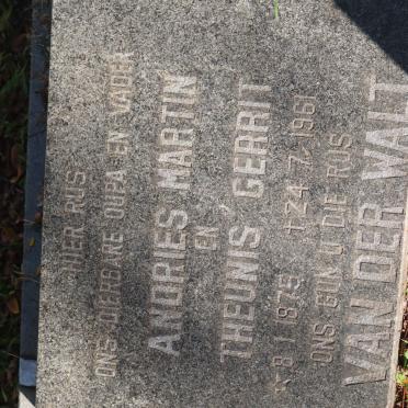 WALT Theunis Gerrit, van der 1875-1961