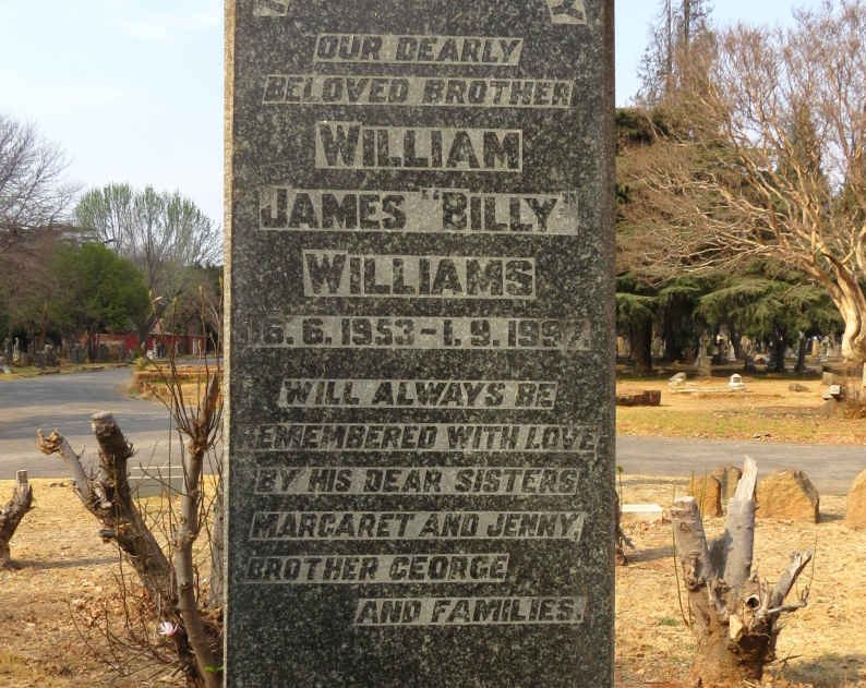 WILLIAMS William James 1953-1997