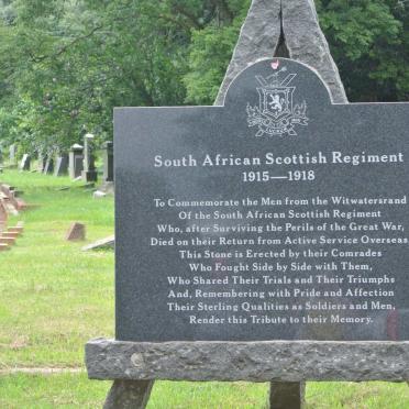 08. Memorial - South African Scottish Regiment 1915-1918